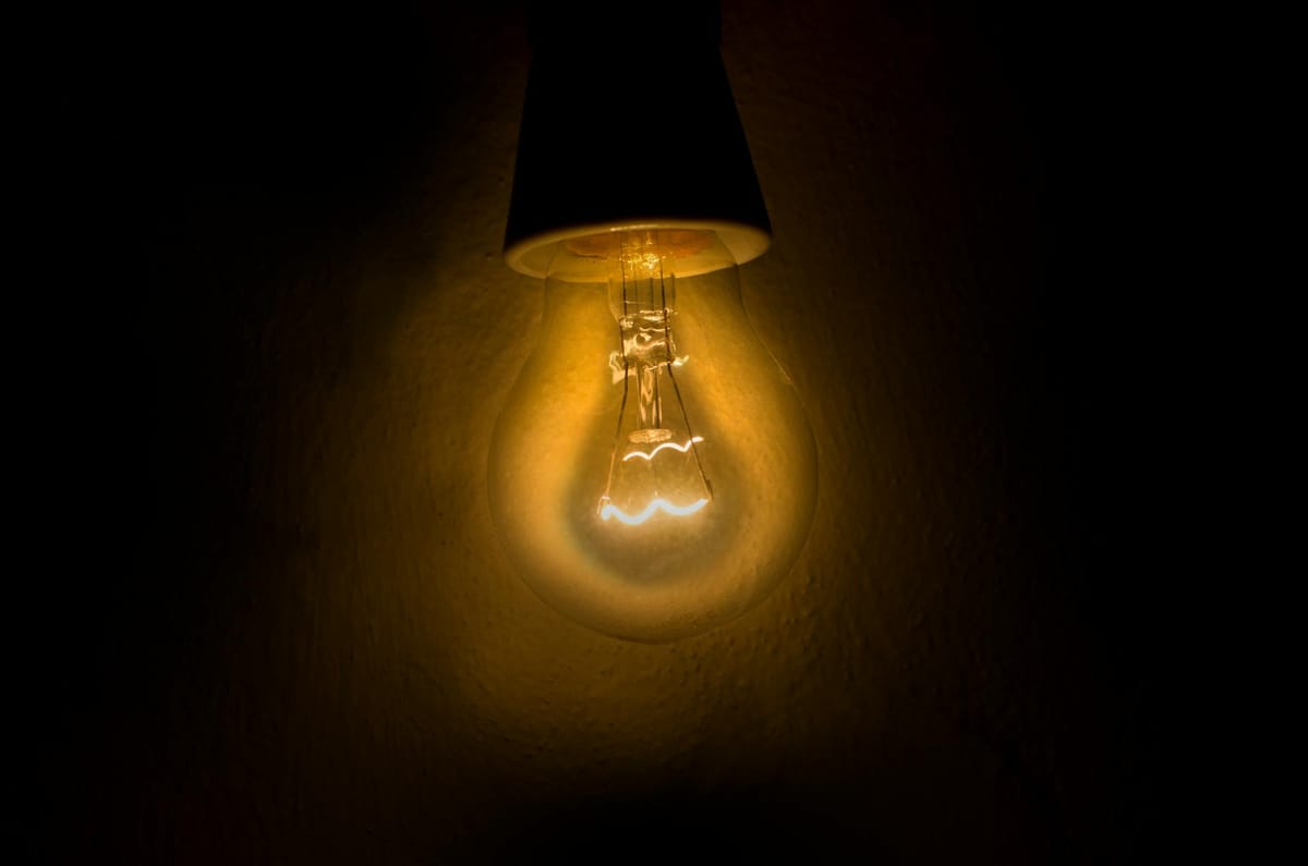 yellow light bulb